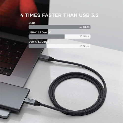 Cable Usb 4 Pro Satechi, Certificado Usb-if, Suministro De E