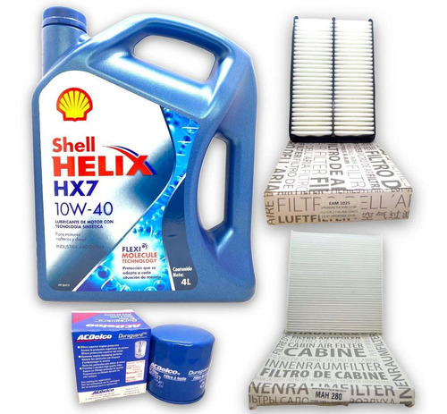 Kit Service Aceite Shell Hx7 10w40 Y 3  Filtros Tucson 05 10