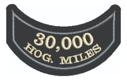 Patch Bordado Mileage De 1000 Até 10.000 7,7x4,8cm Branco Liso