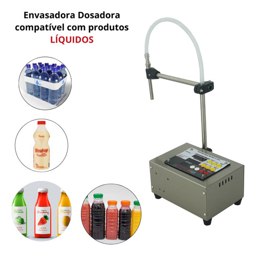 Envasadora De Líquidos Compacta Em Inox Bivolt Com Pedal