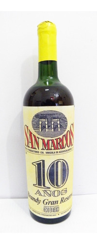 Botella De Colección Brandy San Marcos De Exportación 750 Ml