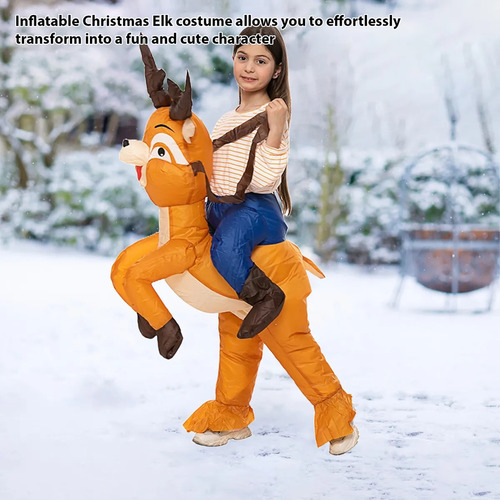 Disfraz Inflable De Navidad Con Forma De Alce Montando, Ropa
