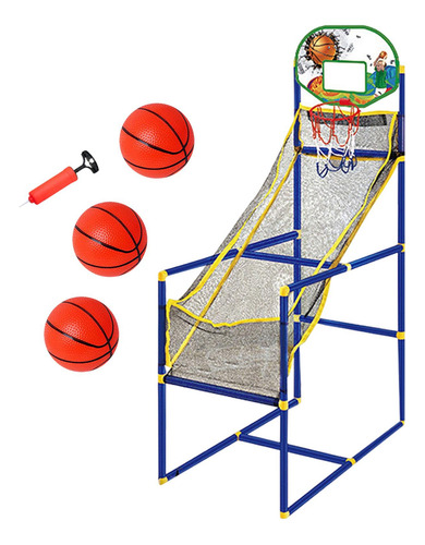 Juego De Baloncesto Arcade, Juguete Máquina Y 3 Bolas