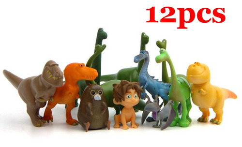 12 Decoração De Bolo Dinossauros Pvc Doll Arlo Spot Toy Bull