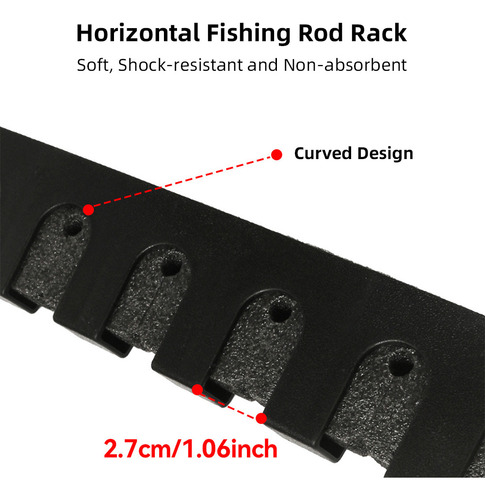 Soporte Horizontal Para Cañas De Pescar Montado En La Pared