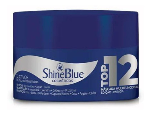 Mascara Hidrata Top12 Reconstrução Nutrição Shine Blue 215g