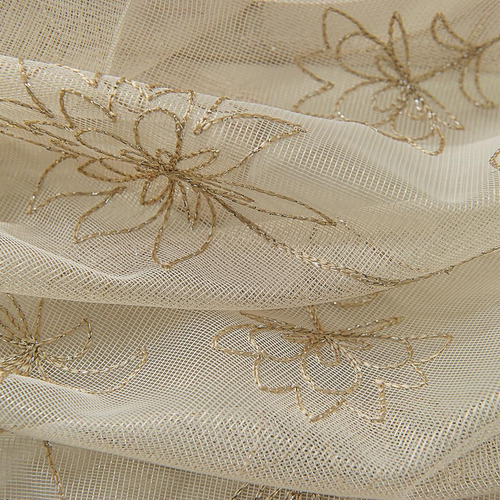 2 Cortina Cortina Cortina Shirred Cortina Flores (117x160cm)