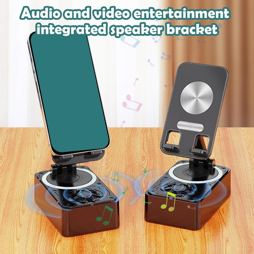 Nuevo Altavoz Bluetooth Con Soporte Ajustable Para Teléfono