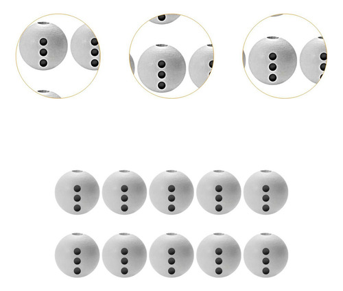 2 X 10 Cuentas De Madera Navideñas Para Manualidades,