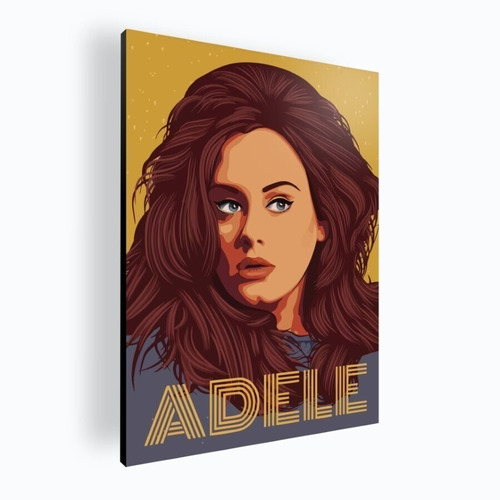 Cuadro Decorativo Moderno Mural Poster Adele 60x84 Mdf