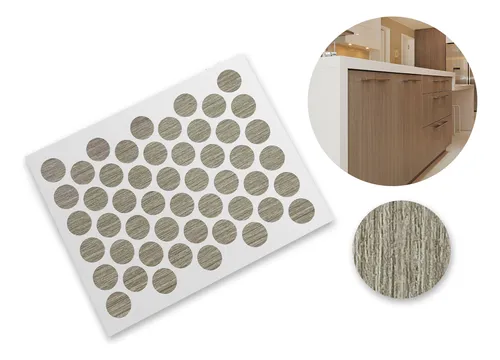 Tapa Tornillos Adhesivos Melaminico Teca Limo X 200 Unid