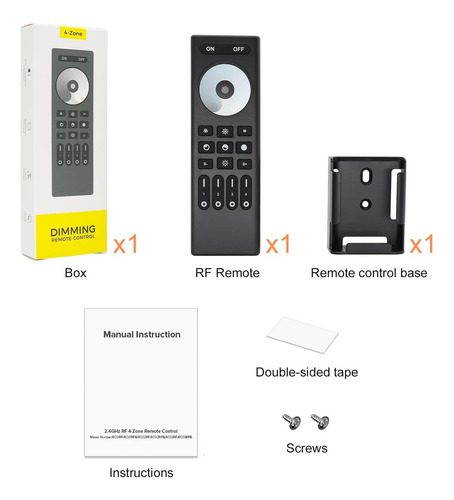 Maliigaza 24g Remoto De Rf Inalámbrico Para Luz Led De De 4