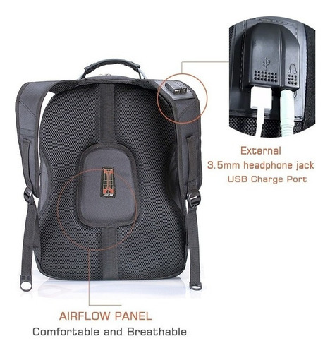 Waterproof Multifunctional Usb Backpack For Laptop