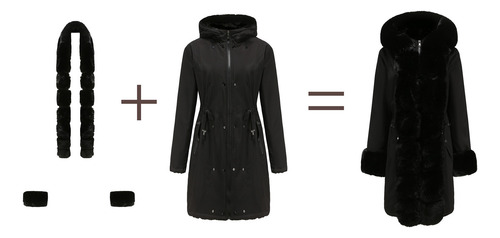 Abrigo Largo Y Cálido Para Mujer, Sudaderas Con Capucha Y Cu
