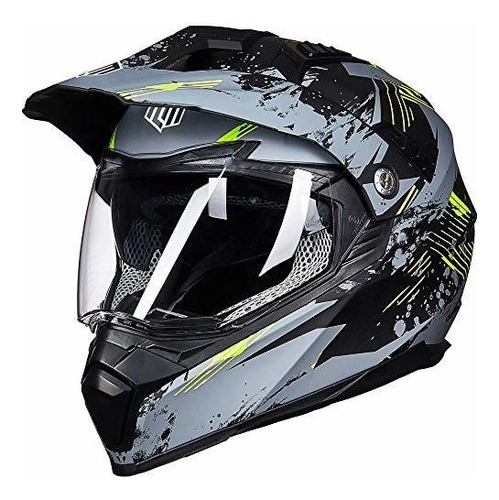 Ilm Off Road Motorcycle Dual Sport Helmet Full Face Sun Viso
