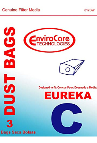 Bolsas De Polvo Para Aspiradora Eureka Tipo C (3 Unidades)xx