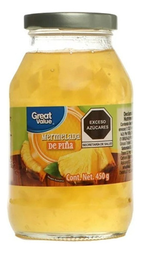 2 Pza Mermelada Great Value De Piña De 450 G