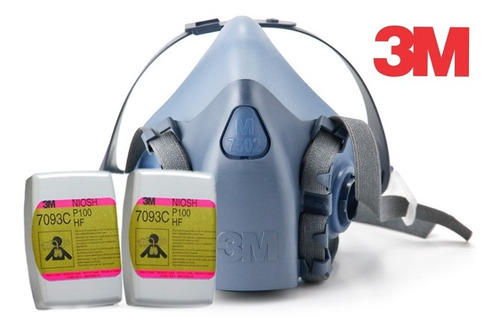 Pack Respirador 7502 3m +filtro 7093c Alta Eficiencia 