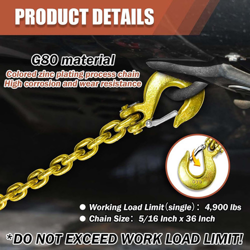 Cadena Hook Clevis Hook Agarrando Acero De Aleación De M