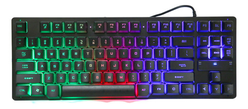 Teclado Para Juegos Con Cable, 87 Teclas, Ergonómico, Retroi