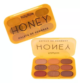 Paleta De Sombras Ruby Rose 9 Cores Honey - Matte/metálica Sombra Sortida