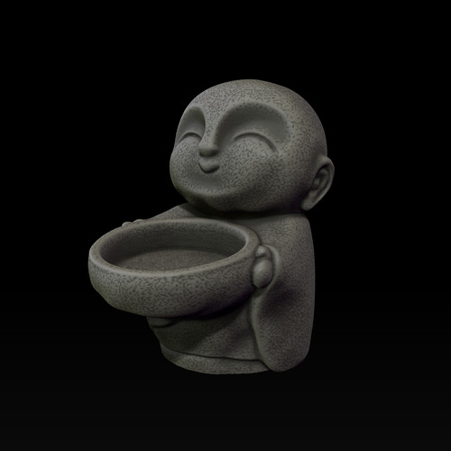 Archivo Stl Estatua Porta Vela Led Jizo Buda P/impr 3d