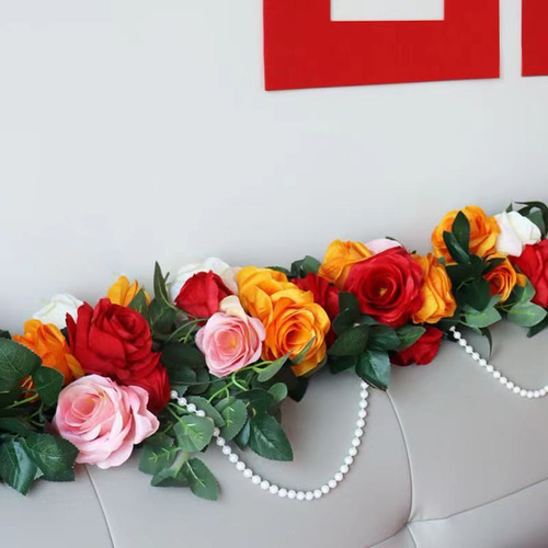 Artificial Enredadera Rosa 10uds Cabecera Boda/decoración
