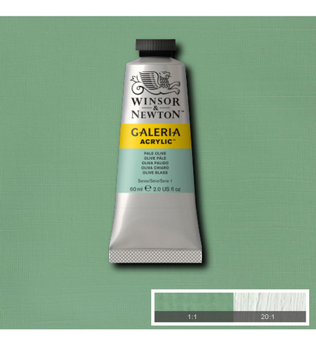 Tinta Acrílica Winsor & Newton Galeria 60ml Pale Olive Cor Azul-claro