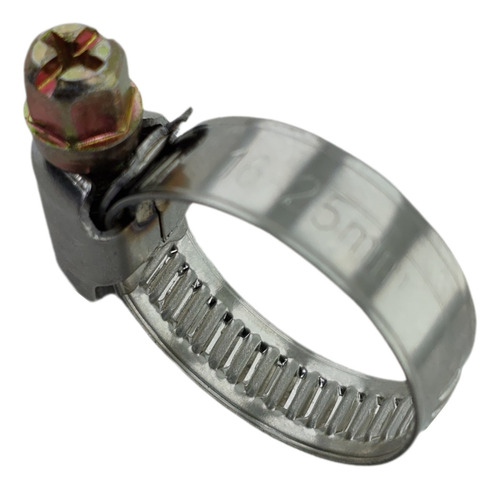 Abraçadeira Aço Inox 1 Rosca Sem Fim 16 - 25mm Kit 10 Un