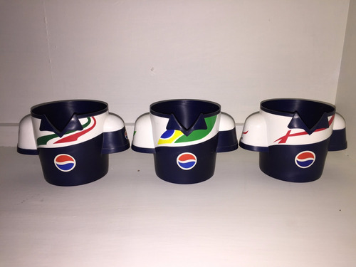 Lote De Porta Vasos Pepsi Mundial / Brazil México England