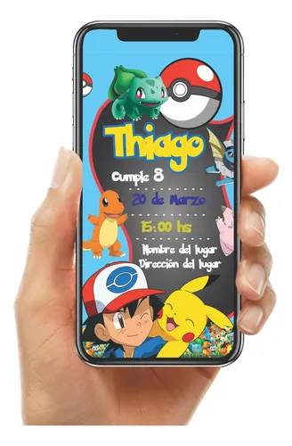 comprar Invitación Digital Personalizada Pokemon - Selene Design