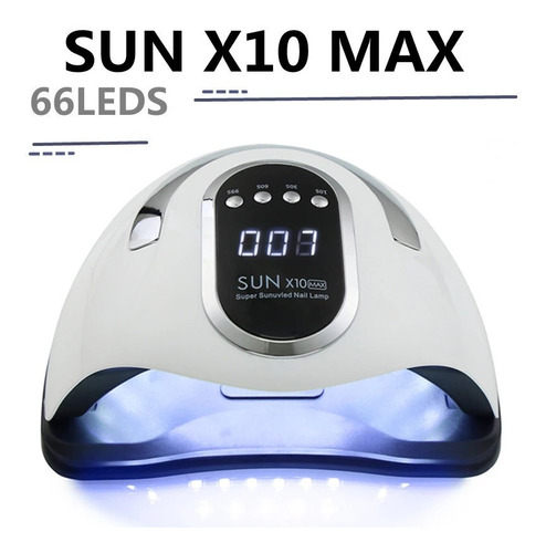 Lampara Para Uñas Sun X10 Max 180w Semipermanentes Led/uv 