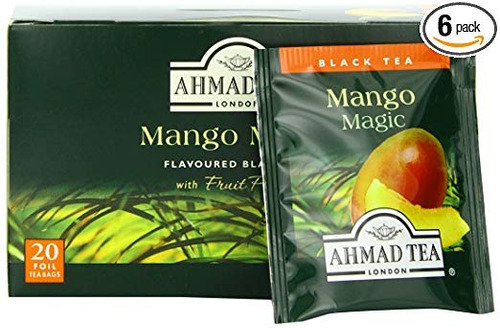 Ahmad Tea Mango Magic Negro Té, Cajas De 20-count (paquete D