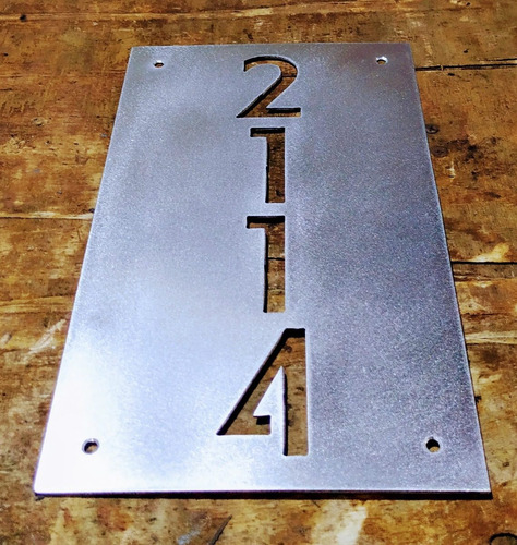 Numero De Puerta Hierro 23x15cm