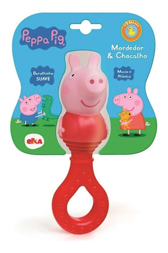 Chocalho E Mordedor Peppa Pig Elka Brinquedos