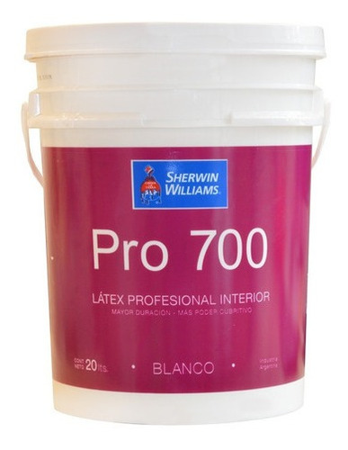 Pintura Latex Profesional Interior Mate Pro700 20 Lts