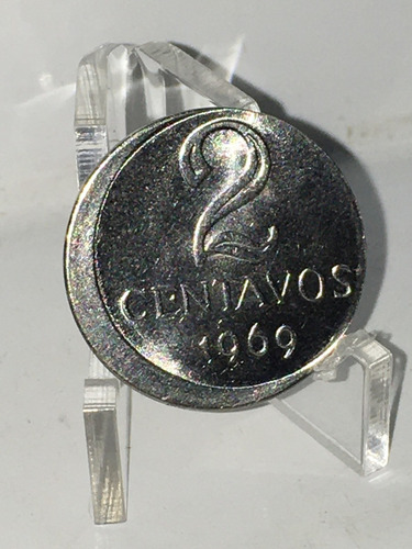 Moeda 2 Centavos 1969 Fc Boné Aço Inox (Usado)