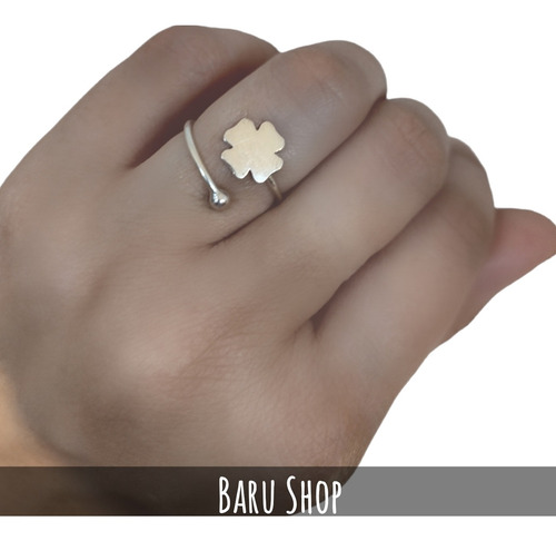 Imagen 4 de 8 de Anillo Plata 925 Regulable Diseño Cruz Del Equilibrio