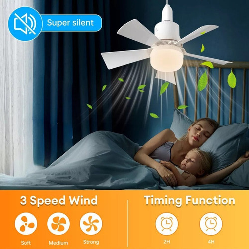 Para Luz De Ventilador Desmontable Con Control Remoto Moda