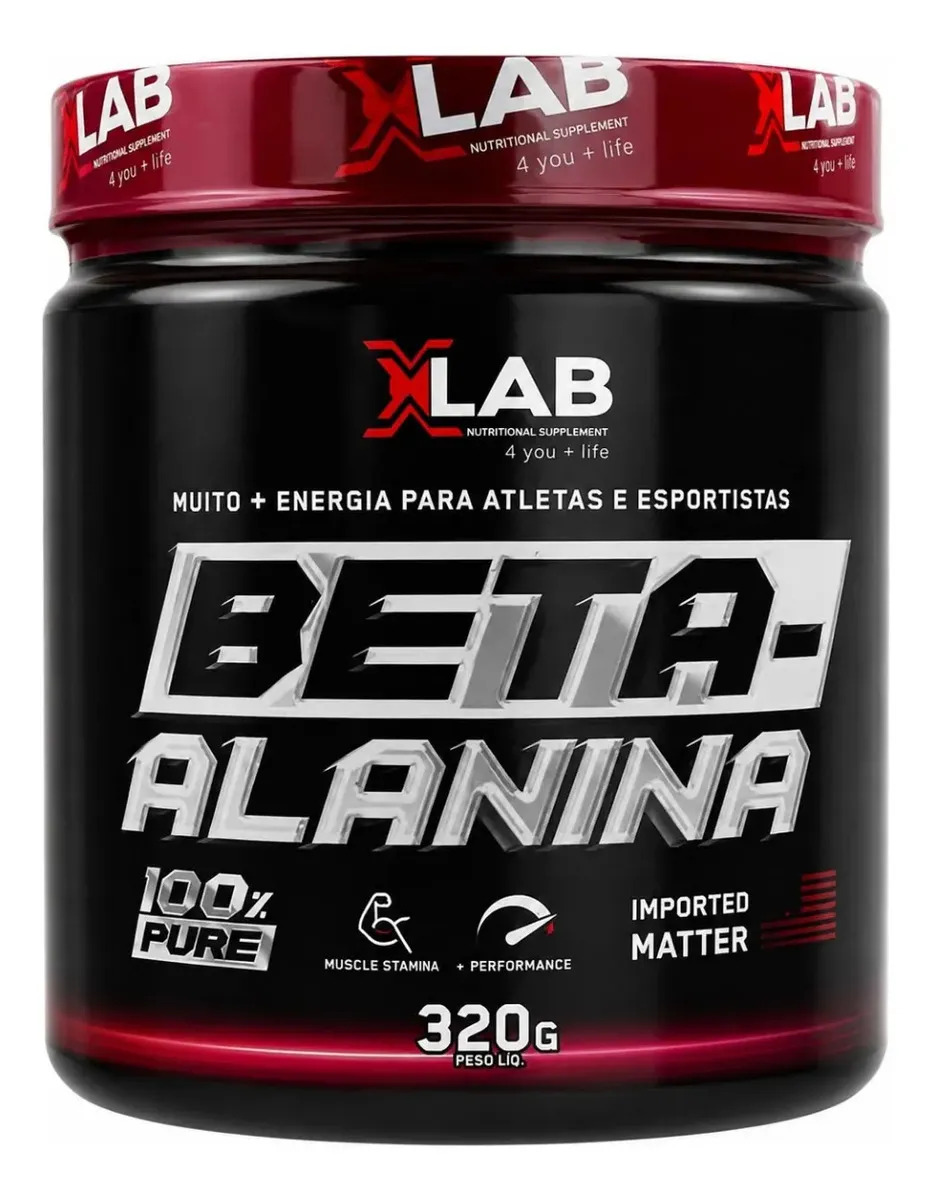 Beta Alanina 320g 100% Pura 2000mg Sem Sabor Xlab Nutrition Beta Alanina Sabor Neutro