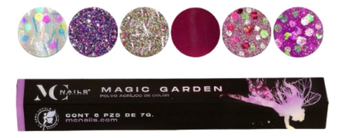 Colección De Acrílicos Diferentes Tonos Magicgarden Mcnails Color Bordó