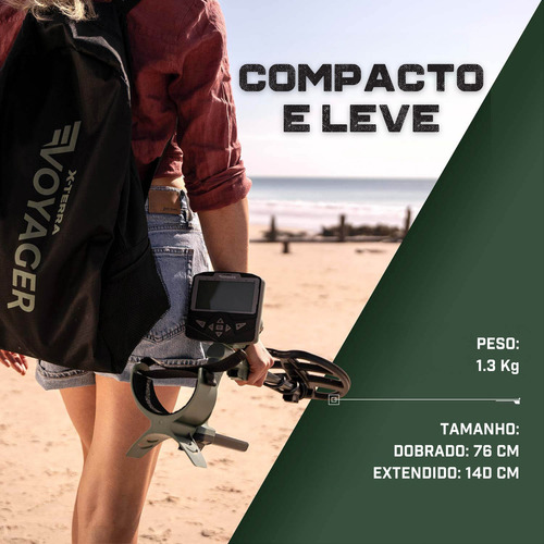Detector De Metais Voyager Com Kit (pá, Fones E Mochila)