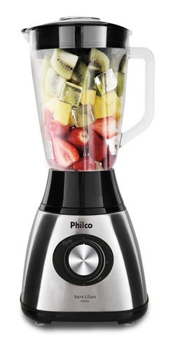 Liquidificador Inox Glass 4 Velocidades 800w Philco 110v