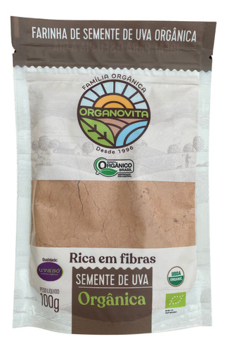 Farinha Semente Uva Orgânica Polif Resveratrol Kit 3x100g