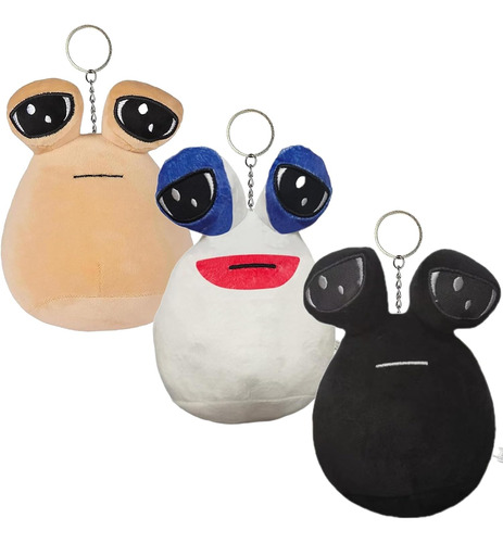 3pcs Peluche De 10 Cm,juguete De Peluche Alien Pou Llavero