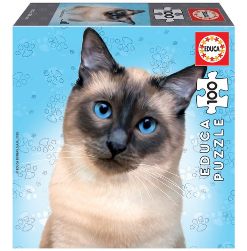 Puzzle 100 Piezas Gato Siames Rompecabezas Gatito Educa Ax