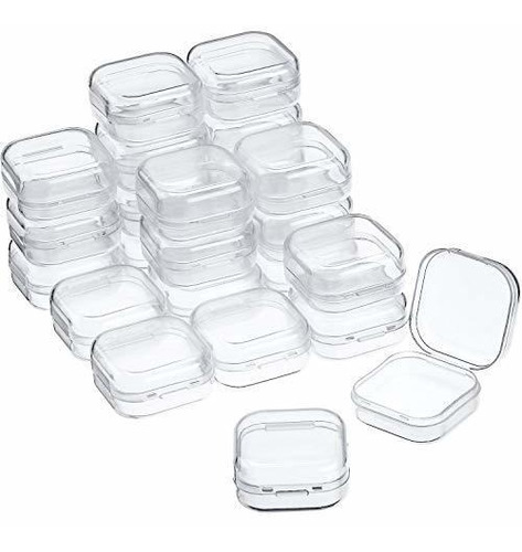 Cajas De Plastico Pequeñas Transparente Con Tapa 24 Piezas