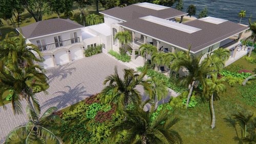 Venta De Villa De Lujo De 5 Habitaciones, Más Casa De Servicio, En Cap Cana, Punta Cana.