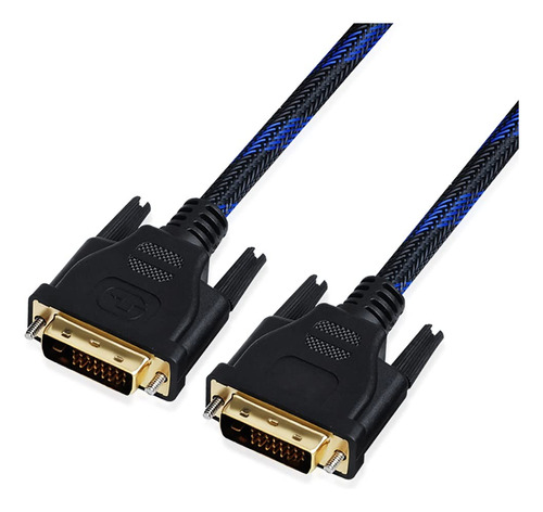 Cable Monitor Dvi Doble Enlace Macho Digital Nailon Trenzado