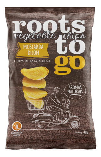 Chips de Batata-Doce Mostarda Dijon Roots To Go Pacote 45g